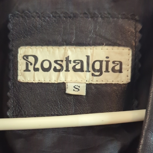 Nostalgia Women's Black Leather Jacket Vintage - Picture 2 of 8